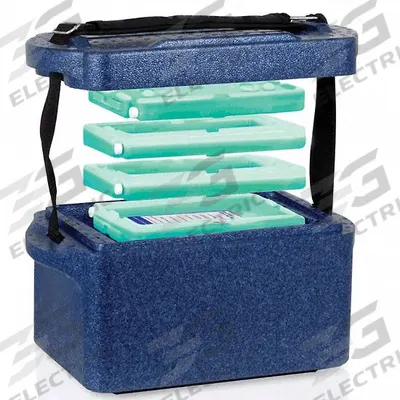COLE-PARMER Cryogenic Storage Box: 11 3/8 in Overall Lg, 5 1/8 in Overall Wd, 6 3/4 in Overall Ht - Specimen Transport Coolers
