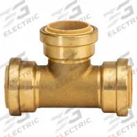 APPROVED VENDOR Push-Fit Tee Fitting: 1 in OD x 1 in OD x 1 in OD Size, Brass, Coupling (MPN LF834R). Key specifications — Brand: APPROVED VENDOR.