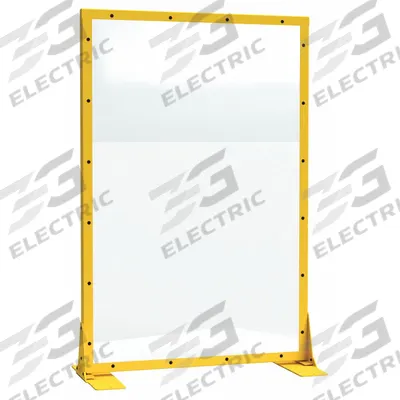 STRONG HOLD Room Divider: 1 Panels, Transparent, Yellow Panel, 48 in Overall Ht - Plastic Portable Room Dividers