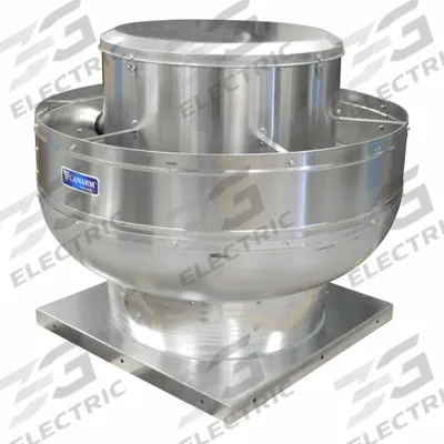 CANARM Upblast Exhaust Fan: Belt Drive, Includes Drive Pack, 24 1/2 in Wheel, 6,311 cfm - Kitchen Air High-Pressure Belt-Drive Fans without Drive
