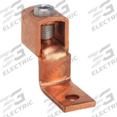 BLACKBURN Wire Connector: 1/0 AWG – 350 kcmil Wire Sizes, 13/32 in Stud Size - Straight Mechanical Lugs with Offset Tongues