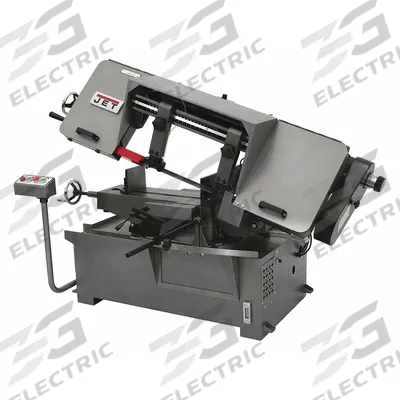 JET Band Saw: 10 in x 14 in/2 in x 16 in, 100 to 350, 45°, 90°, 3 Phase - Mitering Semi-Automatic Horizontal Band Saws