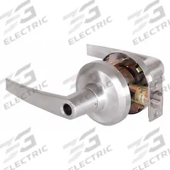 DORMAKABA Door Lockset: Classroom Lever Locksets, Chrome, ADA Compliant, SFIC (MPN QCL160A626S4478SSCKD). Key specifications — Ligature Resistance: Not Ligature-Resistant; Brand: DORMAKABA; Lockset Function ANSI Code: F84; Visual Indicator Message: No Message; Lockset Style: QCL Slate; ADA Compliant: Yes; Finish: Satin Chromium-Plated : Cast Zinc.