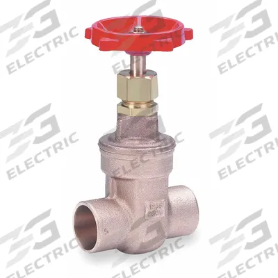MILWAUKEE VALVE Gate Valve: 3/8 in, Bronze, Non-Rising, Sweat x Sweat - Non-Rising Stem Bronze General Purpose Gate Valves