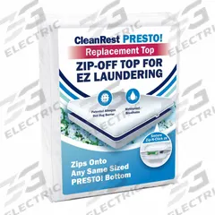 CLEANREST Bug Barrier Replacement: Full XL, 80 in Overall Lg, 54 in Overall Wd, White, Waterproof (MPN 845168017947). Key specifications — Brand: CLEANREST; Cover Material: Polyester; Mattress Pad Material: Polyester Blend.