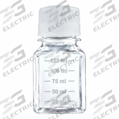QORPAK Media Bottle: PETG, 4 fl oz Capacity - oz, 125 mL Capacity - mL, Closure Included - Plastic Lab Media Bottles
