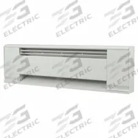 MARKEL Electric Baseboard Heater: Commercial Grade, 281 W/375 W, Thermostat Included, White (MPN 3703H-024T2). Key specifications — Thermostat Included: Thermostat Included; Duty Rating: Commercial Grade; Housing Style: Conventional; Wattage Output: 281 W; Housing Color: White; Voltage: 208/240 V; Brand: MARKEL.