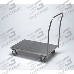 JAMCO Platform Truck: 1,200 lb, 36 in L x 24 in W x 9 in H Deck, Polyurethane, 5 in Caster Dia (MPN XP236U500). Key specifications — Brand: JAMCO; Caster/Wheel Configuration: (2) Rigid; Color: Silver; Caster Wheel Width: 1-1/4 in.