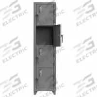 STRONG HOLD Locker: 18 in x 18 in x 75 in, 4 Tiers, 1 Units Wide, 4 Lockers, 18 in x 18 in, Steel (MPN 1.66-4D-18-4T-EK-L). Key specifications — Mounting Style: Surface; Brand: STRONG HOLD; Handle Type: Swing; Locker Color: Gray; Mounting Location: Freestanding; Locker Material: Steel; Frame Assembled: Assembled; Lock Type: Electronic Keypad.