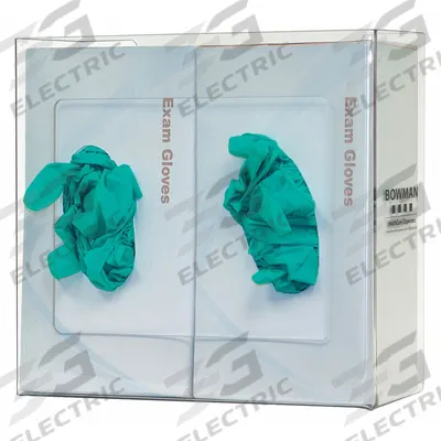 BOWMAN DISPENSERS Glove Dispenser: PETG, 10 3/4 in Overall Wd, 10 1/8 in Overall Ht, Wall - Clear-View Wall-Mount Boxed Glove Dispensers