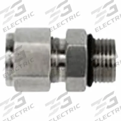 BRENNAN INDUSTRIES Compression Fitting Straight: 1/4 in OD x 3/8 in Pipe Fitting - Clean & Bagged Single-Ferrule Stainless Steel Fittings
