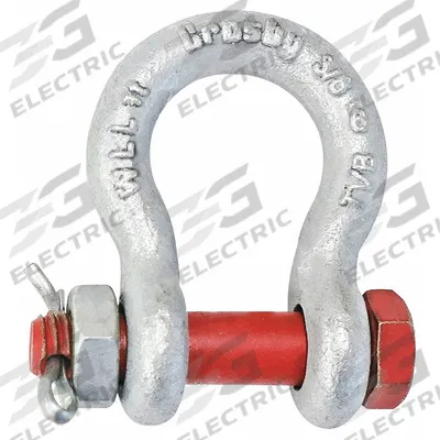CROSBY Anchor Shackle: Anchor Shackle, 2,000 lb Working Load Limit, 21/32 in Wd Between Eyes - Anchor Shackles for Lifting