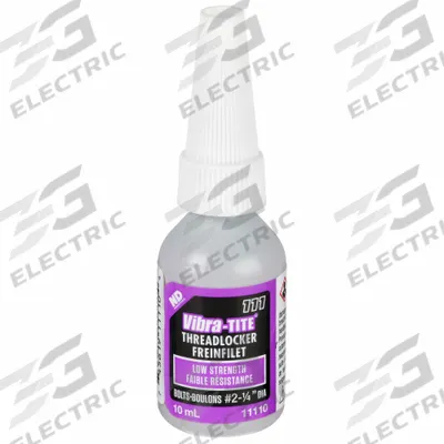 VIBRA-TITE Low-Strength Threadlocker: 111, Purple, 0.34 fl oz, Bottle, 1 EA - Low-Strength Threadlockers (Purple)