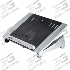 FELLOWES Laptop Stand: Black/Silver, Document Holder, 6 1/2 in Max Ht, 6 1/2 in Min Ht, HPS (MPN 8036701). Key specifications — attr991949: FELLOWES; attr991954: 17 in Laptops.