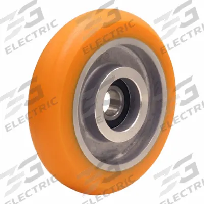 HAMILTON Caster Wheel: 5 in Wheel Dia., 1 1/4 in Wheel Wd, Polyurethane, 450 lb Load Rating - Easy-Roll Polyurethane Tread on Steel Core Wheels