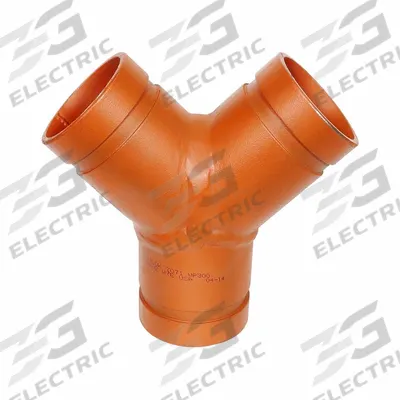 GRUVLOK Metal Pipe Wye: Wye, 3 in x 3 in, EPDM Seal, Carbon Steel, Grooved x Grooved - Grooved Pipe Fittings