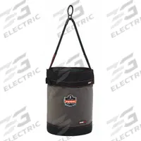 ERGODYNE Bucket Bag: 12 1/2 in W x 17 in H x 12 1/2 in L, Gray, Canvas, 0 Pockets, Buckle (MPN 5960T). Key specifications — attr1118525: ERGODYNE; attr1125037: Gray; attr1125041: Canvas; attr1203718: Yes.