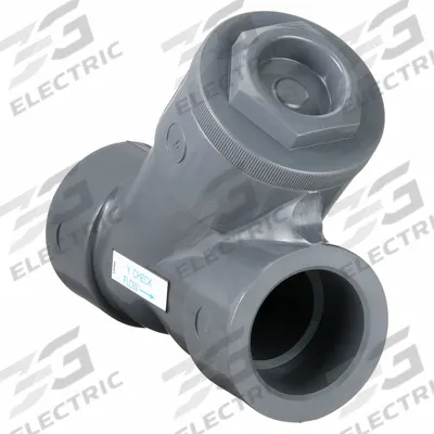 HAYWARD Y Check Valve: Piston, Y-Style Valve Body, 1 1/4 in Pipe Size, Socket x Socket - PVC Y Piston Check Valves