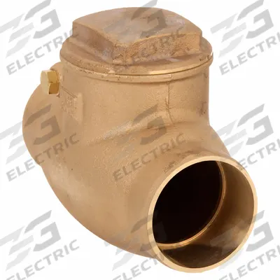 MILWAUKEE VALVE Swing Check Valve: Swing, Inline Valve Body, 2 in Pipe Size, Sweat x Sweat - Bronze Inline Swing Check Valves