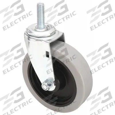 APPROVED VENDOR Stem Caster: Swivel, 5 in Wheel Dia., 1 1/4 in Wheel Wd, Polyurethane - Standard Threaded Stem Casters