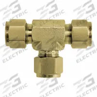 BRENNAN INDUSTRIES Compression Tee Fitting: 3/4 in OD x 3/4 in OD x 3/4 in OD Size, Brass (MPN N2603-12-12-12-B). Key specifications — Compatible Fitting Brands: Tylok CBC-Lok; Brand: BRENNAN INDUSTRIES; Series: N2603.