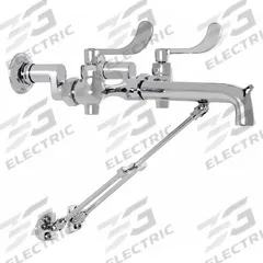 AMERICAN STANDARD Straight Service Sink Faucet: Wall, Centerset, Brass, Chrome, 2.2 gpm Flow Rate (MPN 8355101.002). Key specifications — Color/Finish: Chrome; Includes: Bucket Hook.