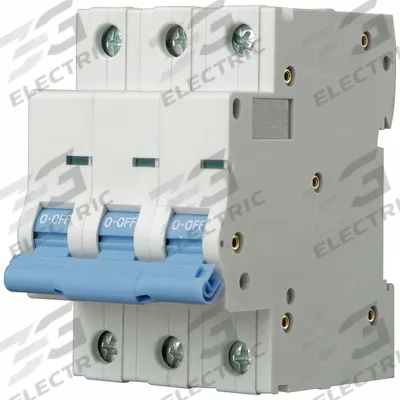 Dayton Supplementary Protector: 2 A Amps, 7.5kA at 480V AC, Screw Clamp, NDB2-63 - C-Curve, 3-Pole UL1077 DIN Rail-Mount Supplementary Protectors