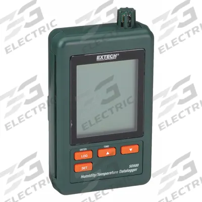 EXTECH Data Logger: 10%to 90% Relative Humidity Measured, 32°F to 122°F, 0°C to 50°C - Temperature & Humidity Data Loggers