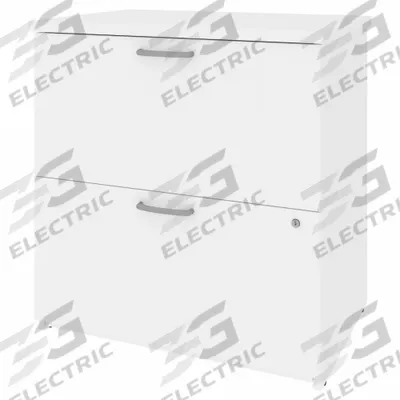 BESTAR Lateral File Cabinet: White, 2 Drawers, 30 in Overall Ht, 19 5/8 in Overall Dp - Lateral File Cabinets