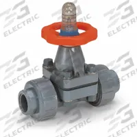 HAYWARD Diaphragm Valve: 1/2 in, PVC, 2-Way, NPT x Socket, 150 psi Max Pressure (CWP), FPM (MPN DAB1005UFF). Key specifications — Diaphragm Material: FPM; Special Features: Position Indicator; Brand: HAYWARD.