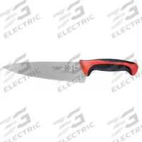 MERCER CUTLERY Chefs Knife: Sharp Edge, 8 in Overall Lg, Steel Blade, Red Handle, Stamped, Red (MPN M22608RD). Key specifications — Sub-brand: Millennia Colors; Brand: MERCER CUTLERY; Blade Material: Steel; Blade Type: Sharp Edge; Forged/Stamped: Stamped; Handle Color: Red; Handle Material: Santoprene/Polypropylene; Knife Type: Chef's Knife.