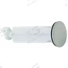 APPROVED VENDOR Drain Stopper: 1 3/8 in Overall Dia, Plastic, Chrome-Plated, Silver, Pop Up (MPN 32351). Key specifications — Material: Plastic; Color: Silver; Brand: APPROVED VENDOR; Application: Sink.