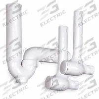 TRUEBRO P Trap And Two Valve Covers: Vinyl, White, 1 1/2 in_1 1/4 in Nominal Pipe Size (MPN 82193). Key specifications — For Use With: Mixing Valve.