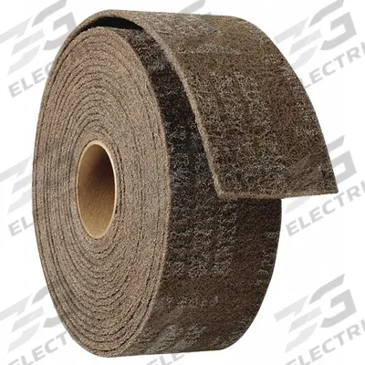 SCOTCH-BRITE Surface Conditioning Roll: 8 in W x 30 ft L, Aluminum Oxide, Medium, Tan - Heavy-Duty Surface-Conditioning Rolls for All Metals
