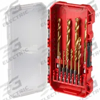 MILWAUKEE Hex Shank Drill Set: 10 Pc, 3 mm to 10 mm, 135° Split Point, TiN-Coated HSS (MPN 48-89-4859). Key specifications — attr1239143: Impact Rated.