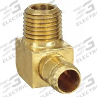 PARKER Barbed Fitting Elbow: 1/4 in ID x 1/4 in ID Size, Barbed x MNPT, Brass, Rigid (MPN 229-6-2). Key specifications — Brand: PARKER.