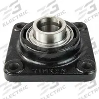 TIMKEN Flange Mount Bearing: Radial Ball, 30 mm Bore, Cast Iron, Set Screws, 107.9 mm Lg, Square (MPN YCJ 30 SGT). Key specifications — Bore Type: Cylindrical; Brand: TIMKEN; Lubricant Material: NLGI 2 Lithium Complex Grease; Mounting Bolt Size: 3/8 in; Split Housing: Not Split; System of Measurement: Metric.