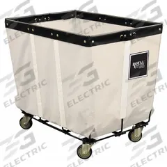 ROYAL BASKET TRUCKS Basket Truck: 14.9 cu ft, 600 lb, 34 3/4 in L x 24 3/4 in W x 27 1/2 in H, White (MPN G12-CCW-PWA-3UNT). Key specifications — Brand: ROYAL BASKET TRUCKS; Liner Color: White; Caster/Wheel Configuration: (4) Swivel; Assembled/Unassembled: Assembled.