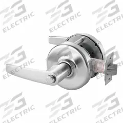 CORBIN Door Lockset: Privacy Lever Locksets, Chrome, ADA Compliant (MPN CLX3320H AZD 626). Key specifications — Ligature Resistance: Not Ligature-Resistant; Brand: CORBIN; Visual Indicator Message: No Message; Lockset Style: Armstrong Lever; ADA Compliant: Yes; Finish: Satin Chromium-Plated.