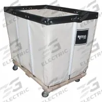 ROYAL BASKET TRUCKS Basket Truck: 26.7 cu ft, 600 lb, 48 in L x 32 in W x 30 in H, White, Wood (MPN G20-CCW-PMA-3UNN). Key specifications — Brand: ROYAL BASKET TRUCKS; Liner Color: White; Caster/Wheel Configuration: (4) Swivel; Assembled/Unassembled: Assembled.