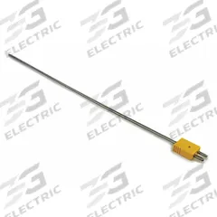 DAYTON Thermocouple Probe: -325°F to 2,280°F /-200°C to 1,250°C, Type K, Rounded Tip, 24 in Probe Lg (MPN 36GL08). Key specifications — attr1275752: 20 AWG; attr1275757: 24 in; attr1275763: ±1.1 % Below 293 °C, ±0.4 % Otherwise; attr1275765: 36GL08; attr1275769: DAYTON; attr1434700: Hose Clamp.