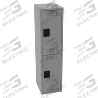 TENNSCO Wardrobe Locker: 15 in x 18 in x 60 in, Louvered, 2 Tiers, 1 Units Wide, Padlock Hasp, Steel (MPN DTS-151830-AMG). Key specifications — Brand: TENNSCO; Locker Color: Medium Gray; Door Type: Louvered; Locker Material: Steel; Assembled: Assembled; Number Plate Included: Yes.