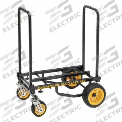ROCK N ROLLER Convertible Hand Truck: 500 lb as Hand Truck, Dual-Loop, Black/Yellow - Extra-Versatile 4-Position Steel Convertible Hand Trucks with Extendable Frame