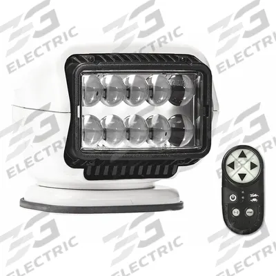 GOLIGHT Spotlight: Rectangular, Spot, LED, Handheld Remote, Bracket, Pigtail, White - Vehicle Remote-Controlled Spotlights