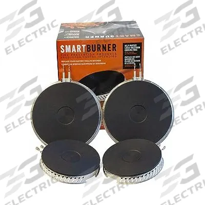 PIONEERING TECHNOLOGY Burner: (2) 6 in and (2) 8 in Size Repl Burner Size Included - Safety Burners