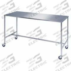 LAKESIDE Instrument Table,H Frame,SS,36 X 24: Fixed Ht, Stainless Steel, 36 in x 24 in (MPN 8391). Key specifications — Unit Type: Not Expandable or Modular; For Environment: Food Service; Assembly: Fully Assembled; Wheel Material: Rubber; Frame Material Finish: Unfinished; Mobility: Casters; Height Adjustability: Fixed Height; Included Components: No Additional Components.