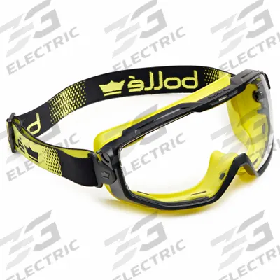 BOLLE SAFETY Safety Goggles: Clear Lens Color, Anti-Fog/Platinum/Scratch-Resistant - Comfort Fit Safety Goggles