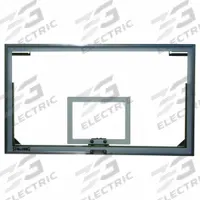 SPALDING Basketball Backboard: FIBA/NCAA/NFHS, Tempered Glass, 48 in Overall Ht, 72 in Overall Wd (MPN 413-000). Key specifications — Brand: SPALDING; Features: Standard Perimeter Strongback; Material: Tempered Glass; Standards: NCAA.
