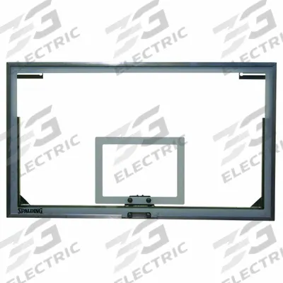 SPALDING Basketball Backboard: FIBA/NCAA/NFHS, Tempered Glass, 48 in Overall Ht - Basketball Backboards
