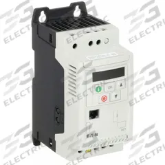 EATON Variable Frequency Drive: In Phase Single, Out Phase Three, 2 hp, 7 A Output Current - Max (MPN DC1-127D0NN-A20CE1). Key specifications — Style: Compact; Color: White; Output Phase: Three.